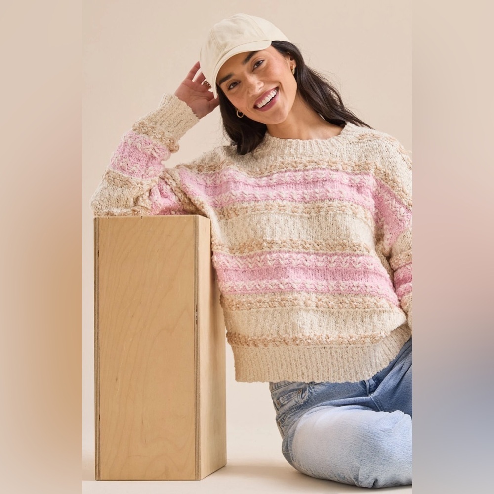 Altard state Vera Striped Nubby Sweater